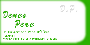 denes pere business card